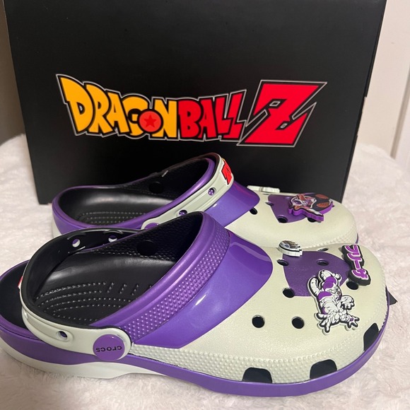 Dragon Ball Z Crocs Jibbitz Purple White Adult Size M8/W10 Clog Shoes NWB - Picture 3 of 10